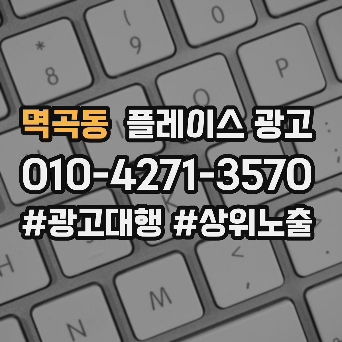멱곡동 플레이스 광고