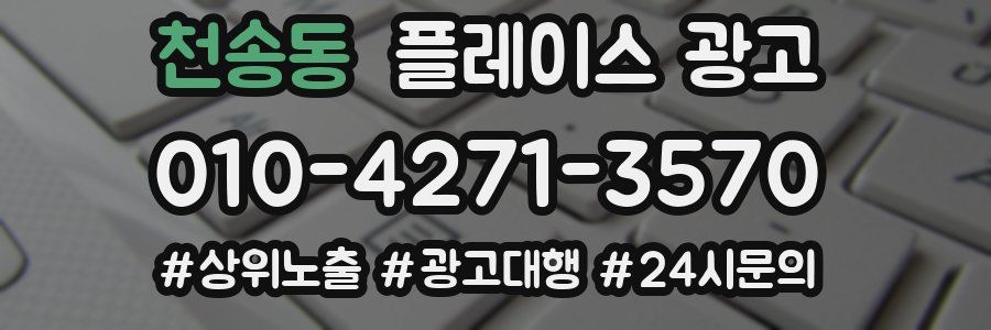 천송동 플레이스 광고