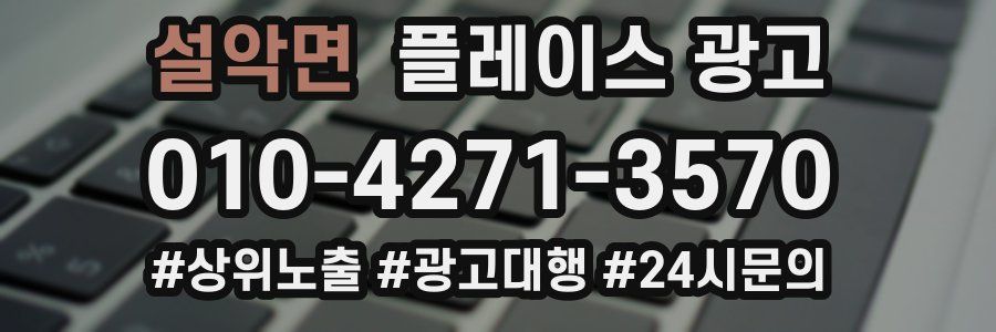 설악면 플레이스 광고