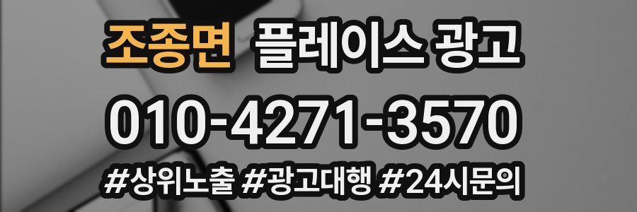 조종면 플레이스 광고