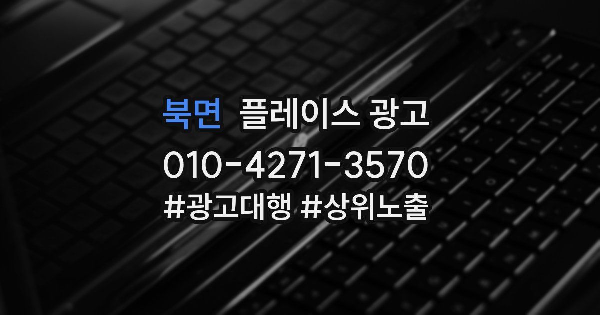 북면 플레이스 광고