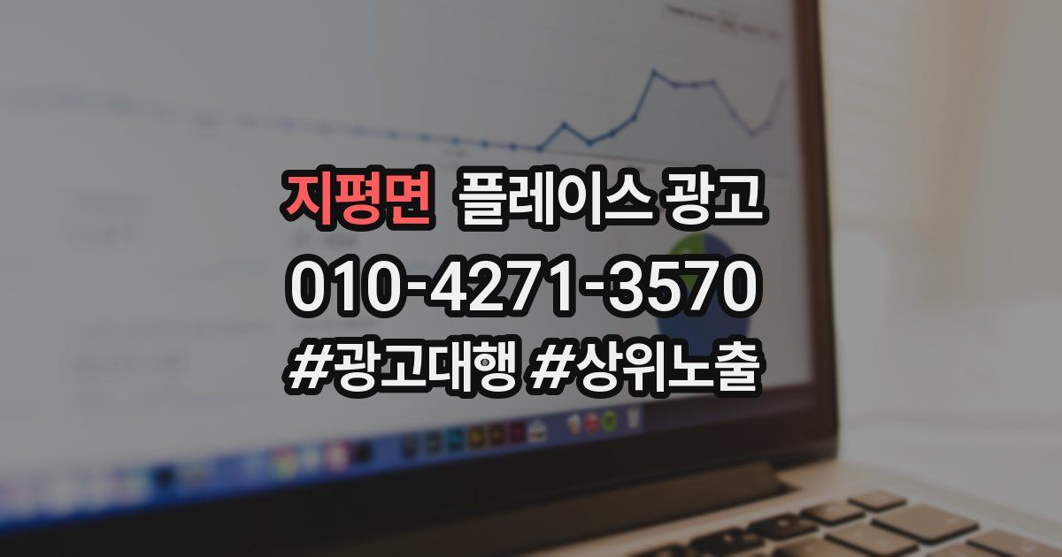 지평면 플레이스 광고