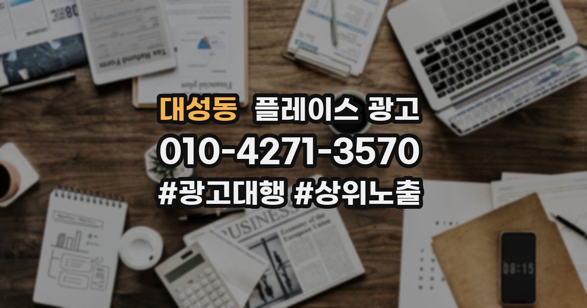 대성동 플레이스 광고