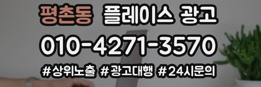 평촌동 플레이스 광고