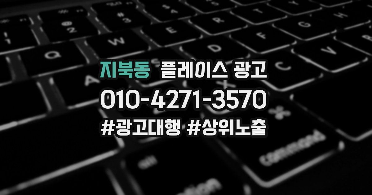 지북동 플레이스 광고