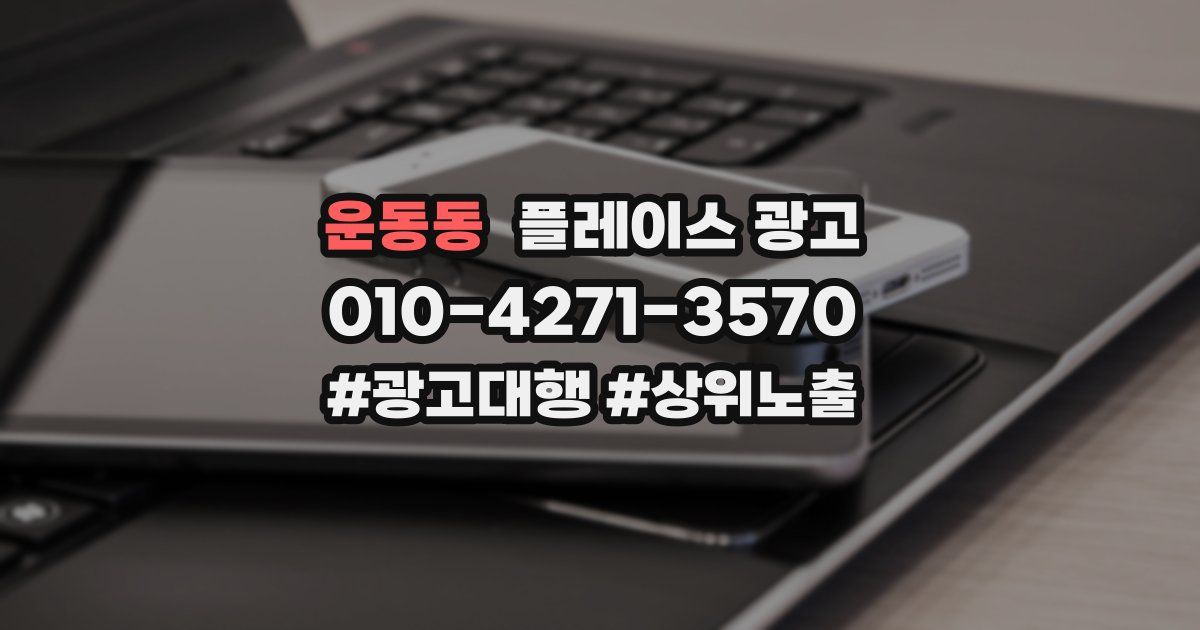 운동동 플레이스 광고
