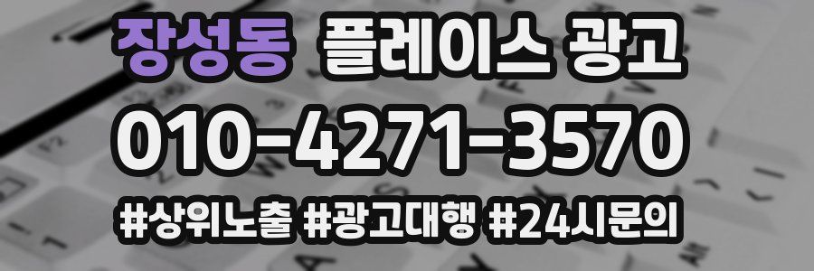 장성동 플레이스 광고