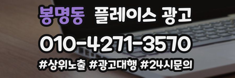 봉명동 플레이스 광고