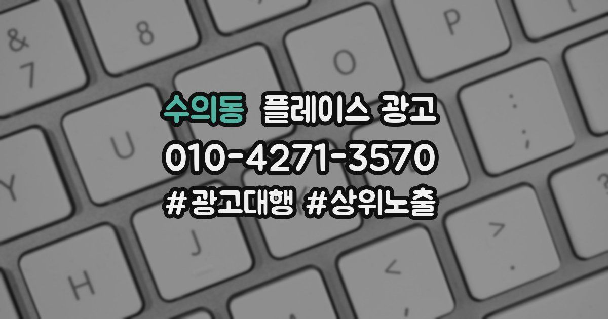 수의동 플레이스 광고