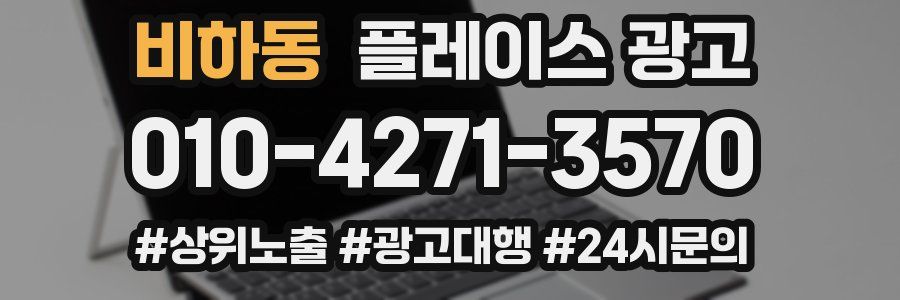 비하동 플레이스 광고