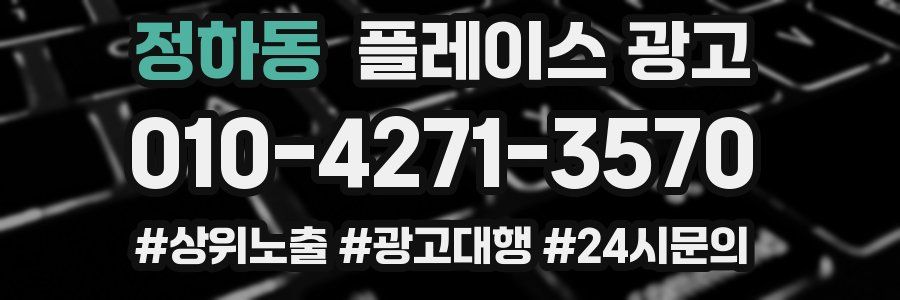 정하동 플레이스 광고