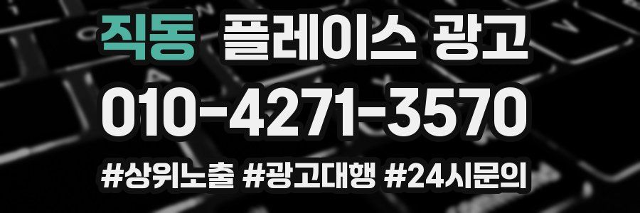 직동 플레이스 광고