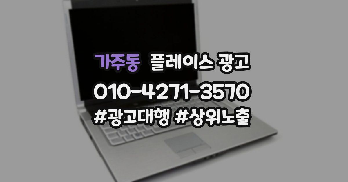 가주동 플레이스 광고