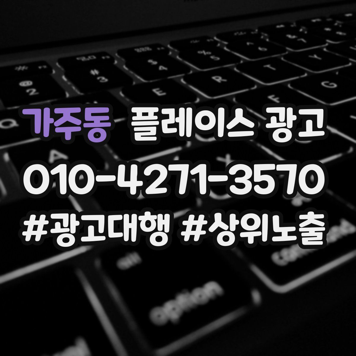 가주동 플레이스 광고