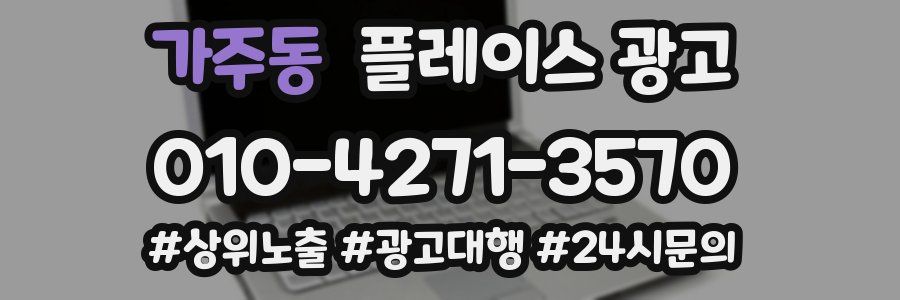 가주동 플레이스 광고