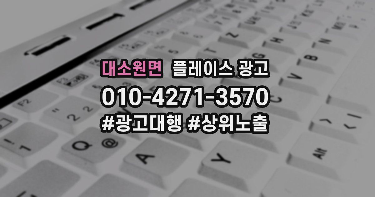 대소원면 플레이스 광고