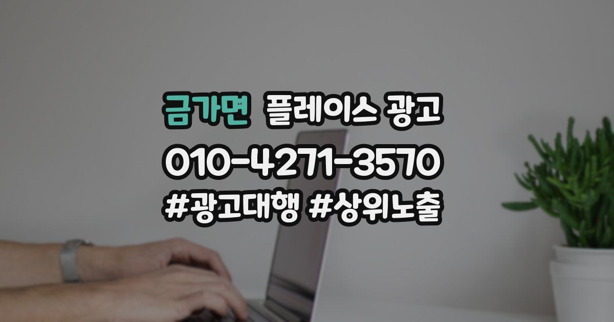 금가면 플레이스 광고