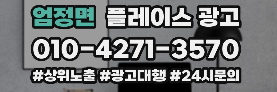 엄정면 플레이스 광고