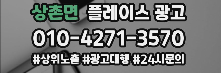 상촌면 플레이스 광고