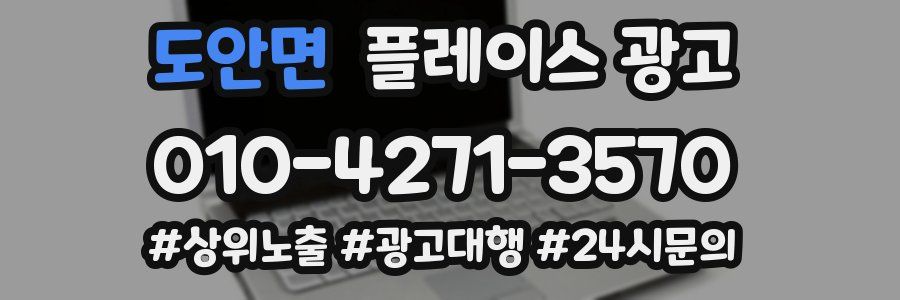 도안면 플레이스 광고