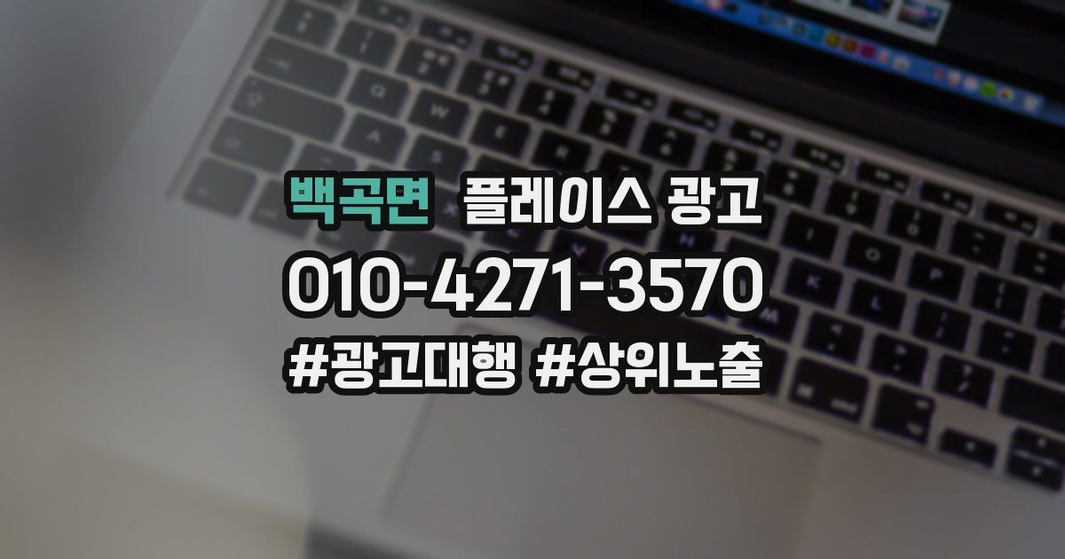백곡면 플레이스 광고