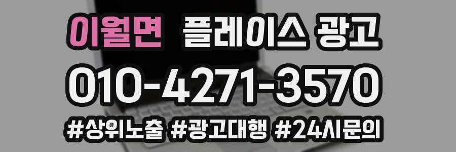 이월면 플레이스 광고