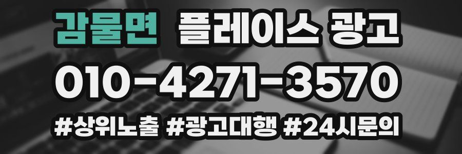 감물면 플레이스 광고