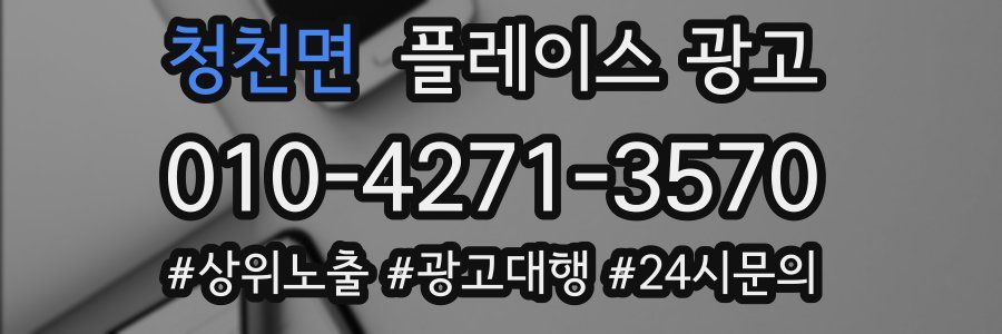 청천면 플레이스 광고
