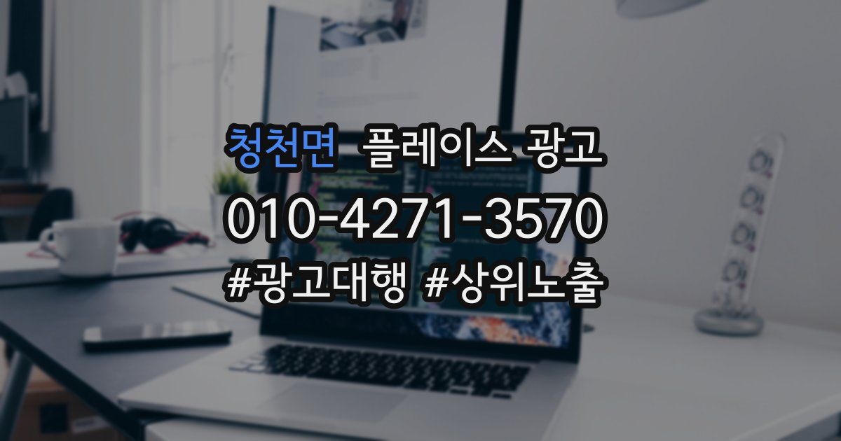 청천면 플레이스 광고