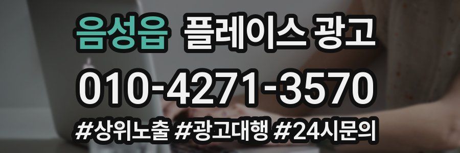 음성읍 플레이스 광고