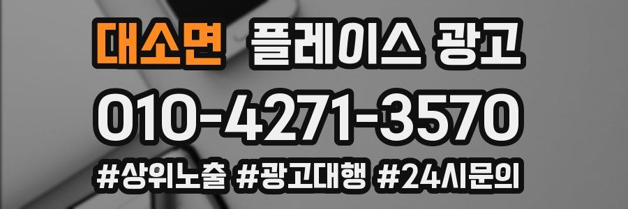 대소면 플레이스 광고