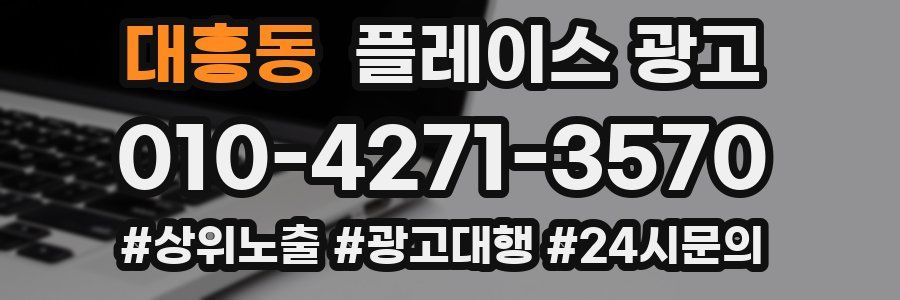 대흥동 플레이스 광고