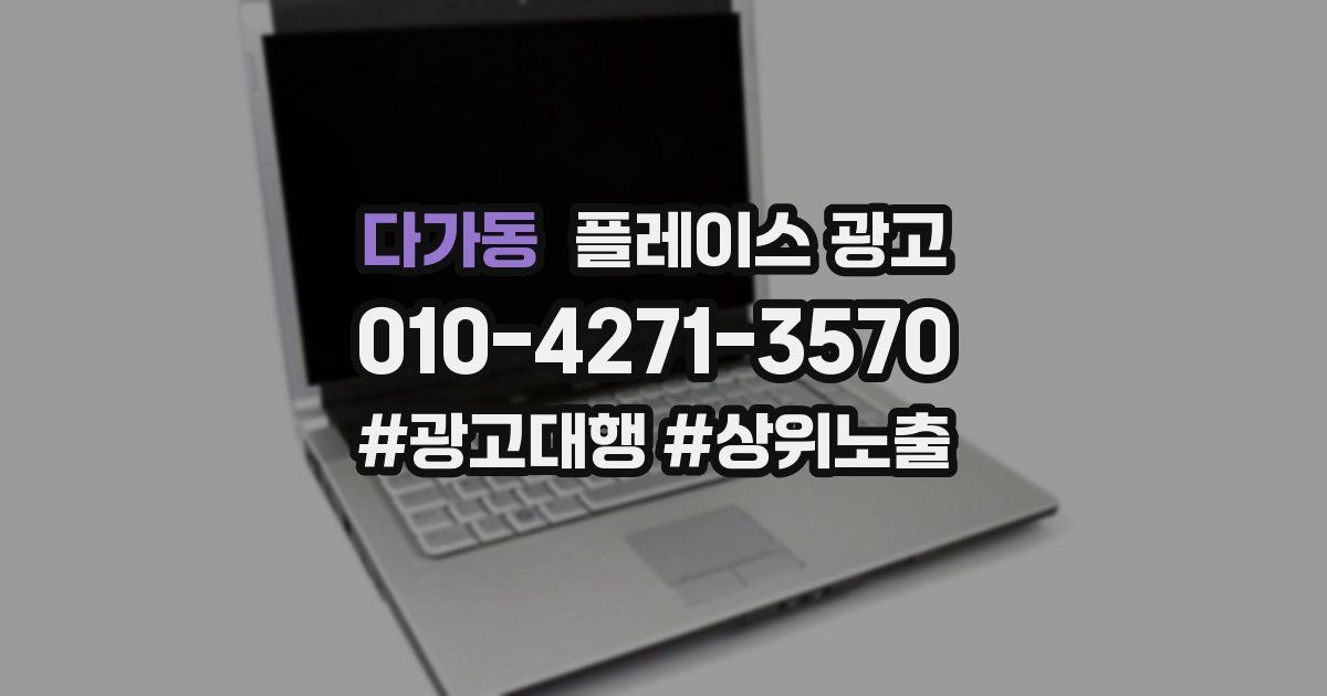 다가동 플레이스 광고