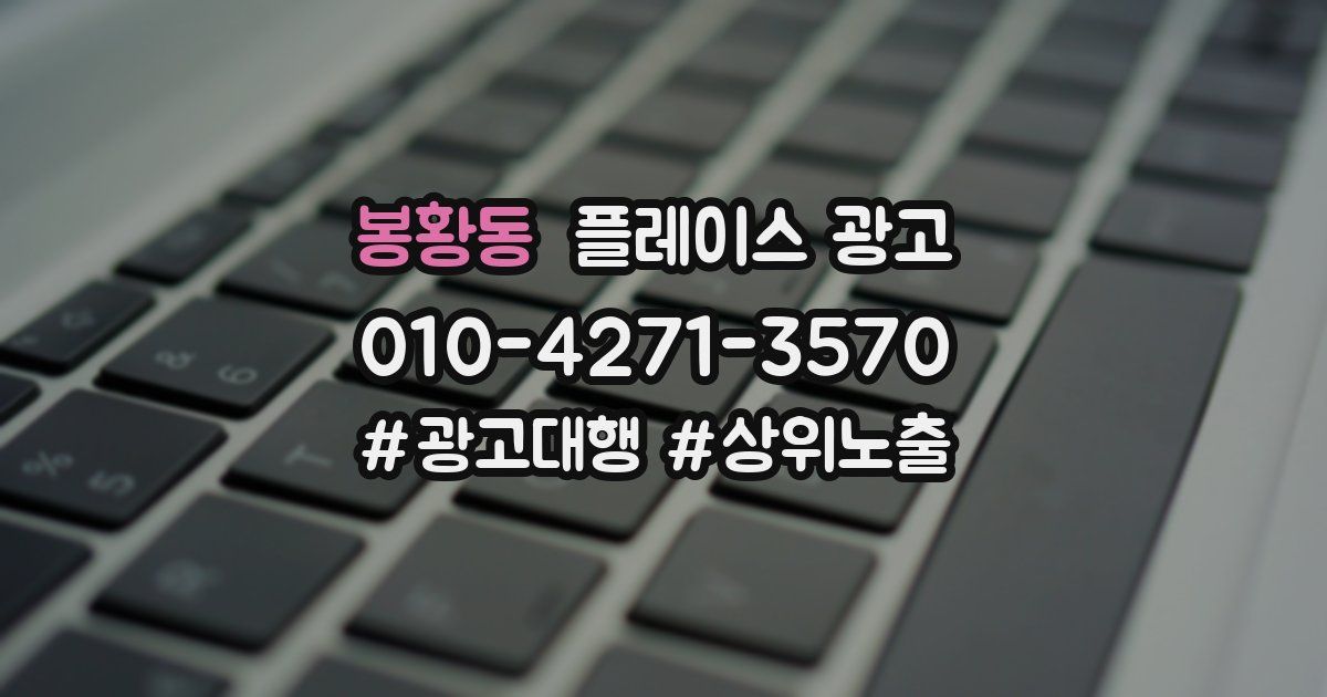 봉황동 플레이스 광고