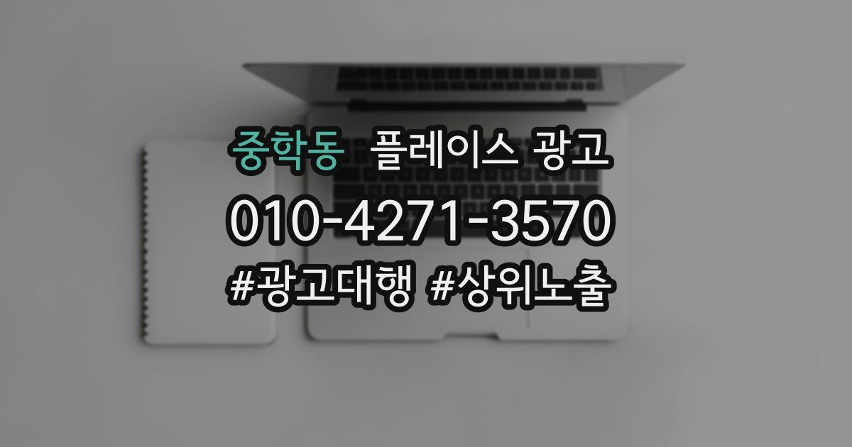 중학동 플레이스 광고