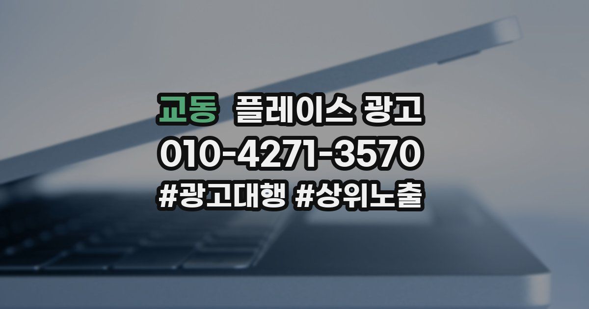 교동 플레이스 광고