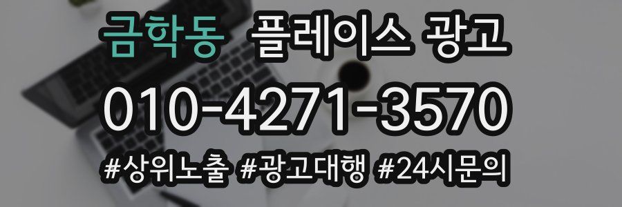 금학동 플레이스 광고