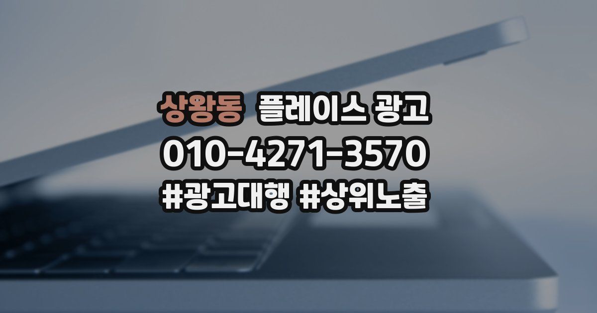 상왕동 플레이스 광고