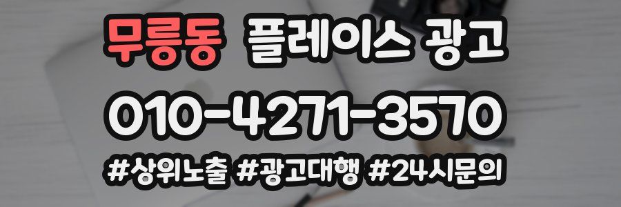 무릉동 플레이스 광고