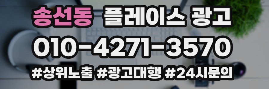 송선동 플레이스 광고
