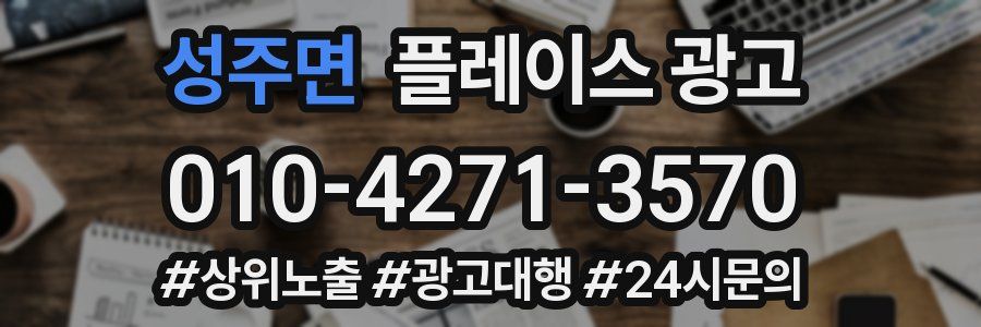 성주면 플레이스 광고