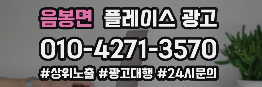 음봉면 플레이스 광고