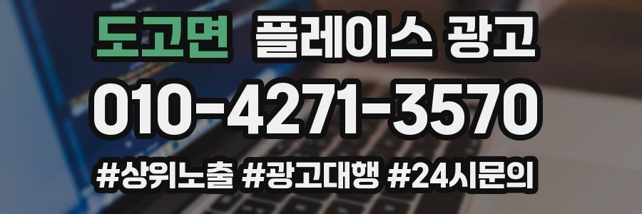 도고면 플레이스 광고