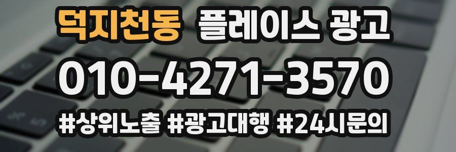 덕지천동 플레이스 광고