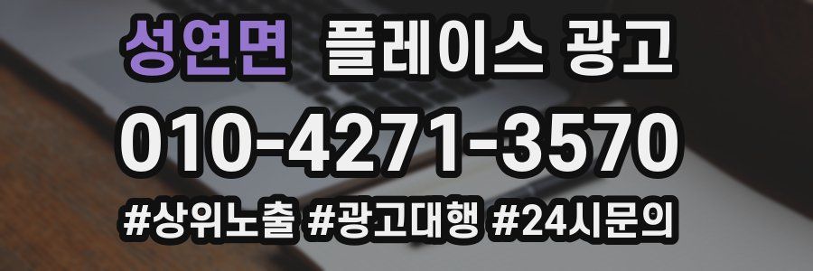 성연면 플레이스 광고