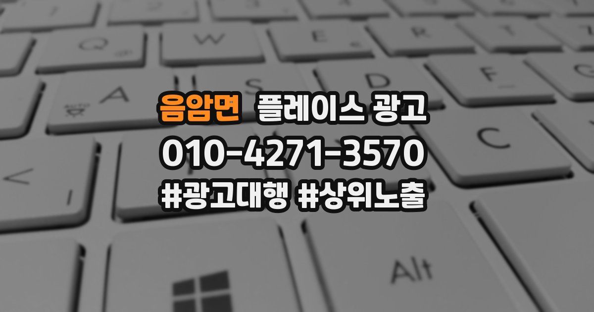 음암면 플레이스 광고