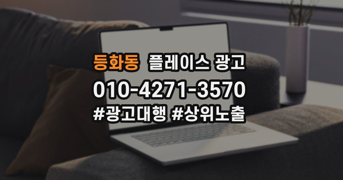등화동 플레이스 광고