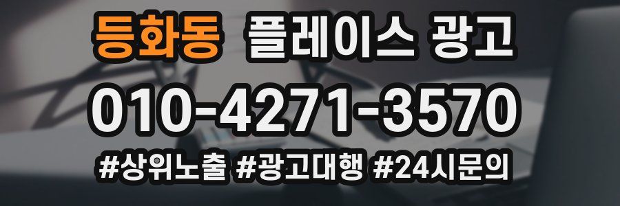등화동 플레이스 광고