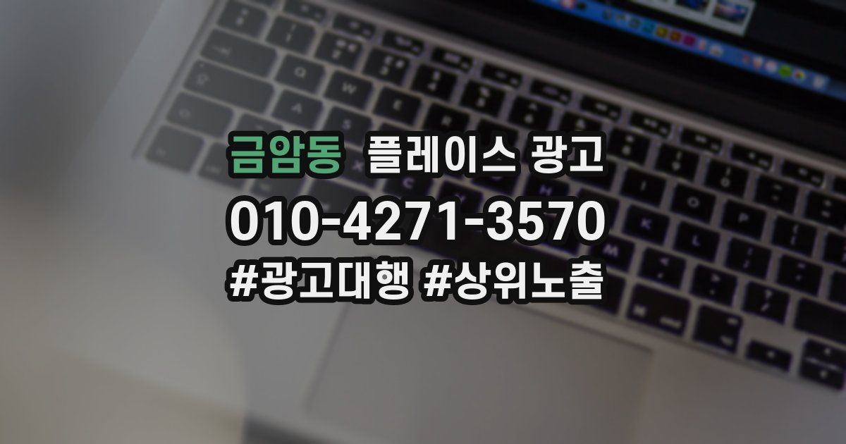 금암동 플레이스 광고