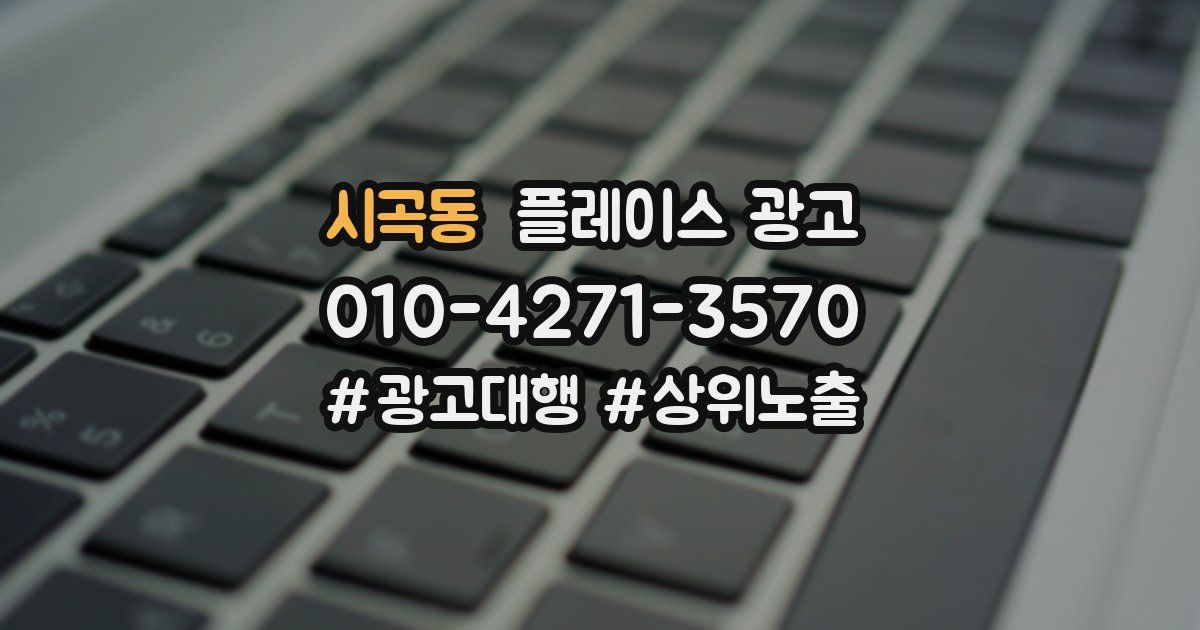 시곡동 플레이스 광고